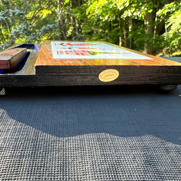 Vintage MCM Made In Japan Tile Cheese Board & Cheese Knife - Picture 7 of 9